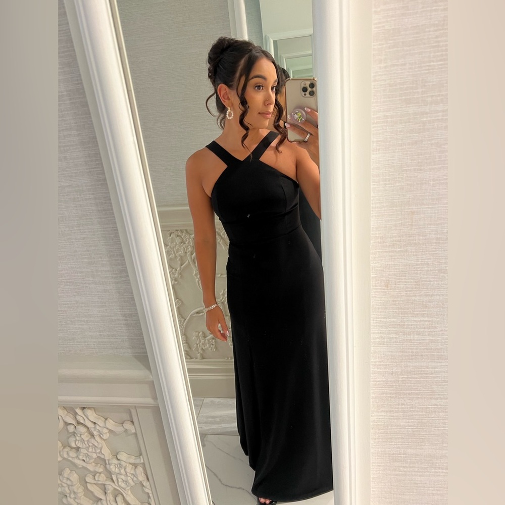 Birdy grey black bridesmaid dress